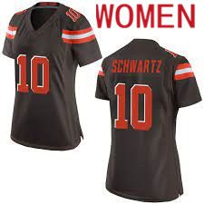 Women Cleveland Browns 10 Anthony Schwartz Nike Brown Game NFL Jerseys